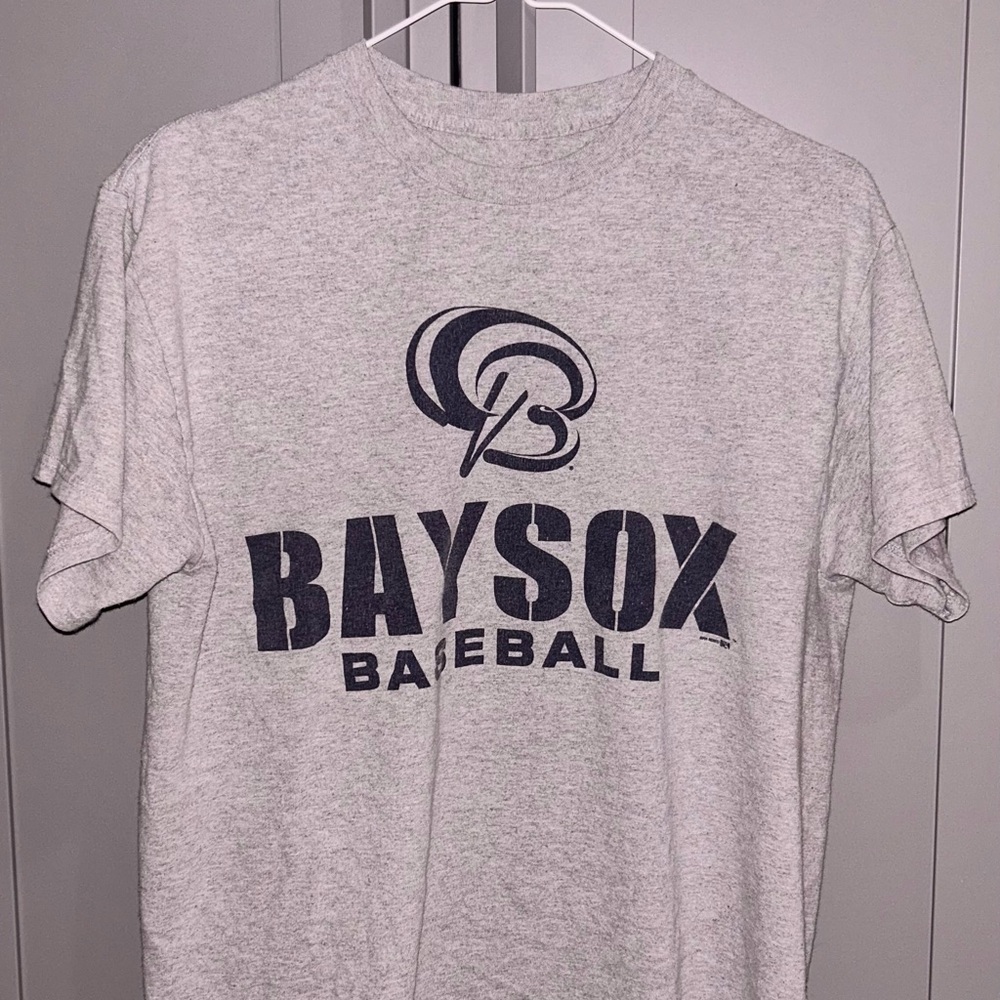 Baseball Logo Crewneck T-Shirt - Light Gray